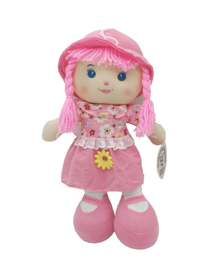 Deef, lalka szmaciana, różowa