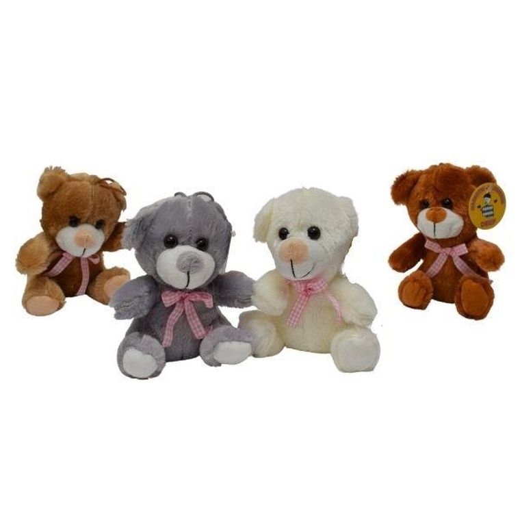 Deef, miś siedzący z kokardą, maskotka, 16 cm, 1 szt.