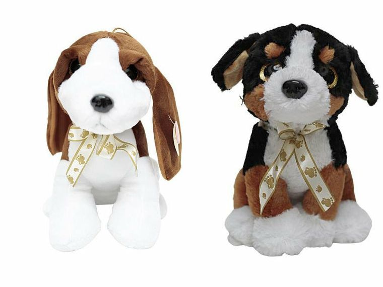 Deef, Piesek z kokardką, maskotka z dźwiękiem, 24 cm, 1 szt.