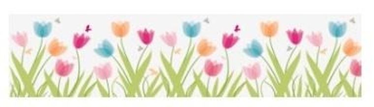 Dekor-Art-Serwis, taśma na okno z klejem, Tulipany, 2m