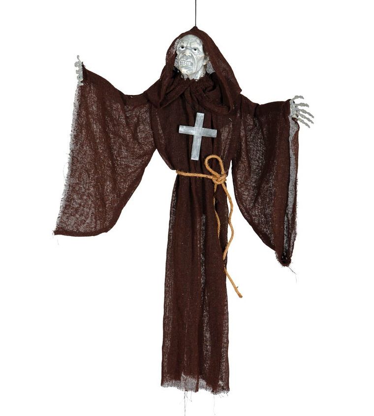Dekoracja, mnich, kościotrup, 90 cm