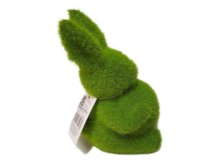 Dekoracja zając z jajkiem, 14.5-9-8.5 cm