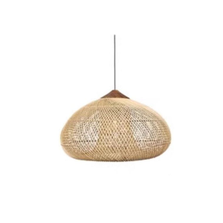 Dekoracyjna, rattanowa lampa wisząca, naturalny kolor, 50 cm