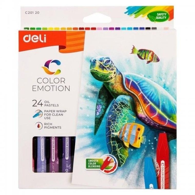 Deli, Color Emotion, pastele olejne, 24 kolory