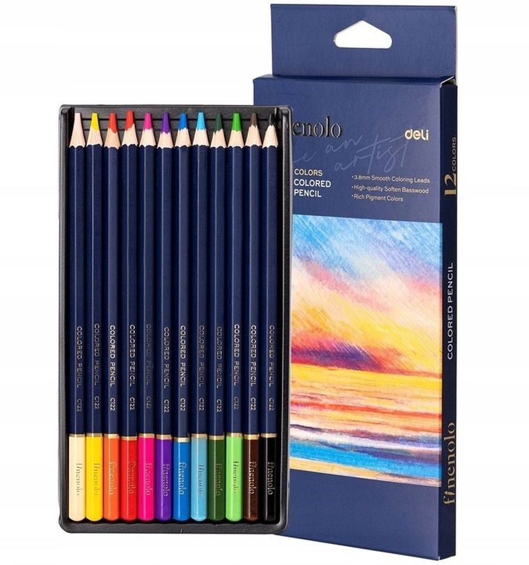 Deli, Finenolo, kredki ołówkowe, 12 kolorów