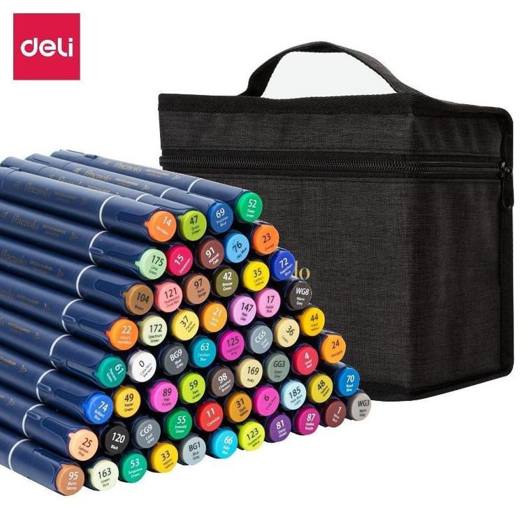 Deli, Finenolo, markery dwustronne, artystyczne, 60 kolorów