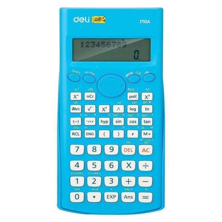Deli, kalkulator naukowy 12-cyfrowy niebieski