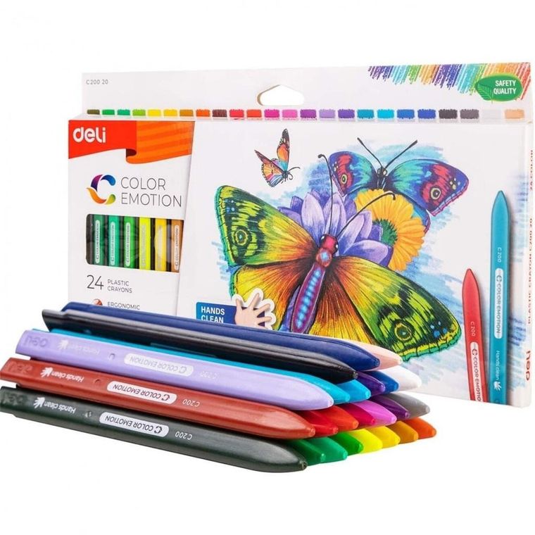 Deli, kredki, trójkątne, 24 kolory