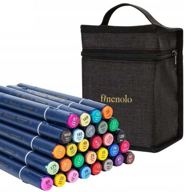 Deli, markery dwustronne, artystyczne, 30 kolorów