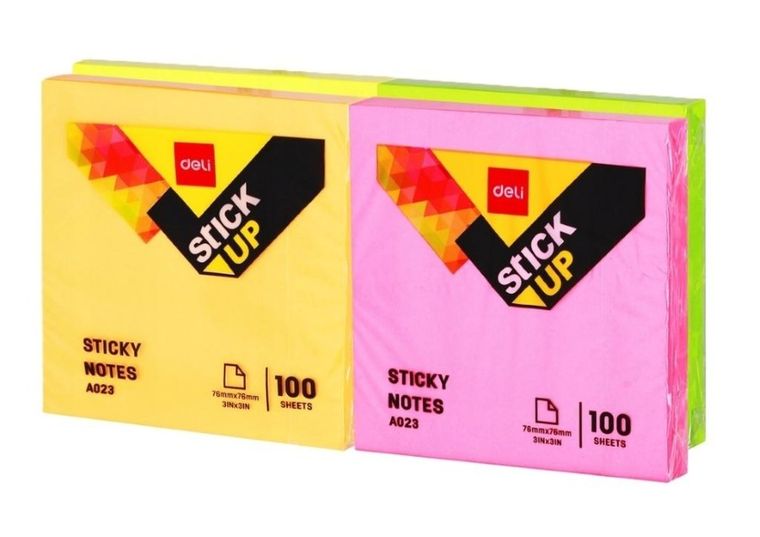 Deli, notes samoprzylepny, 100 kartek, 76-76 mm, 1 szt.