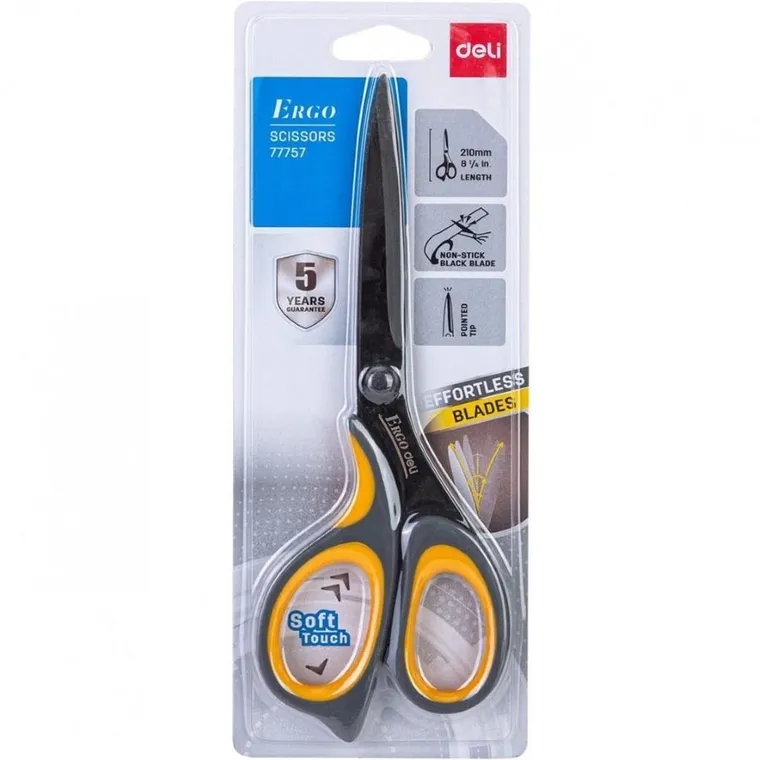 Deli, nożyczki, soft touch, 21 cm