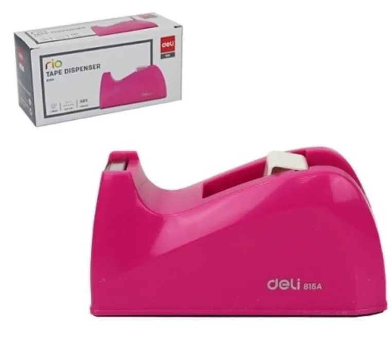Deli, Rio, podajnik do taśmy klejącej, różowy