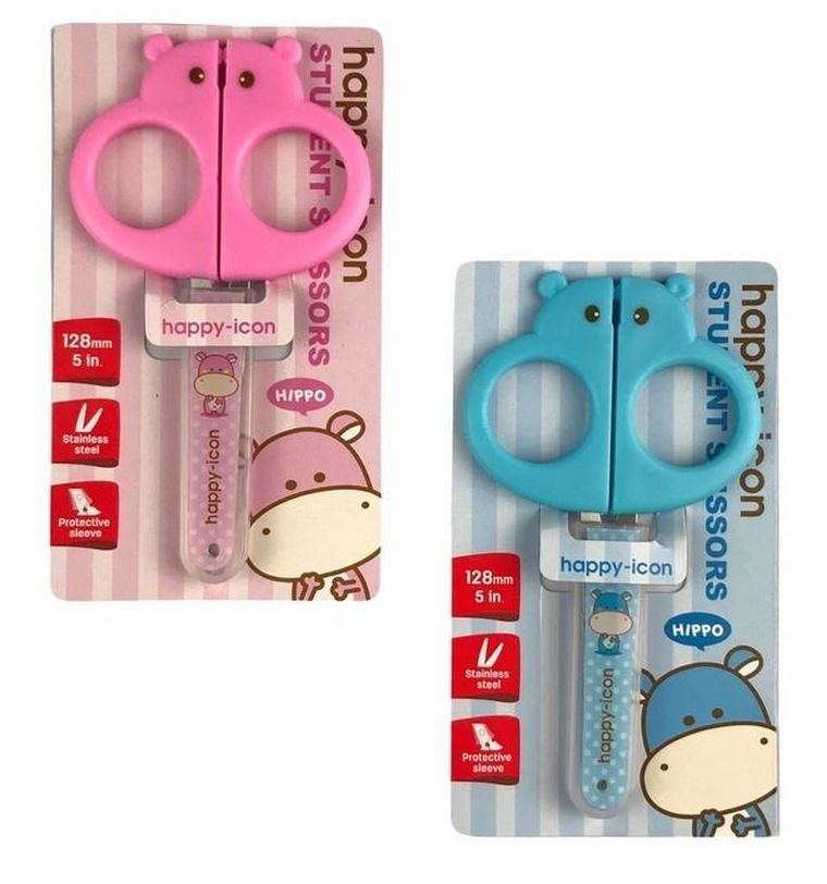 Deli, Soft Touch, nożyczki szkolne, 13,5 cm, 1 szt.