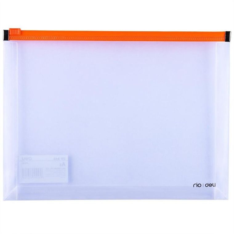 Deli, teczka na suwak A5, pomarańczowa