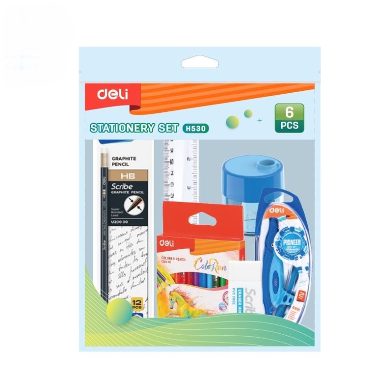 Deli, zestaw szkolny, 6 elementowy