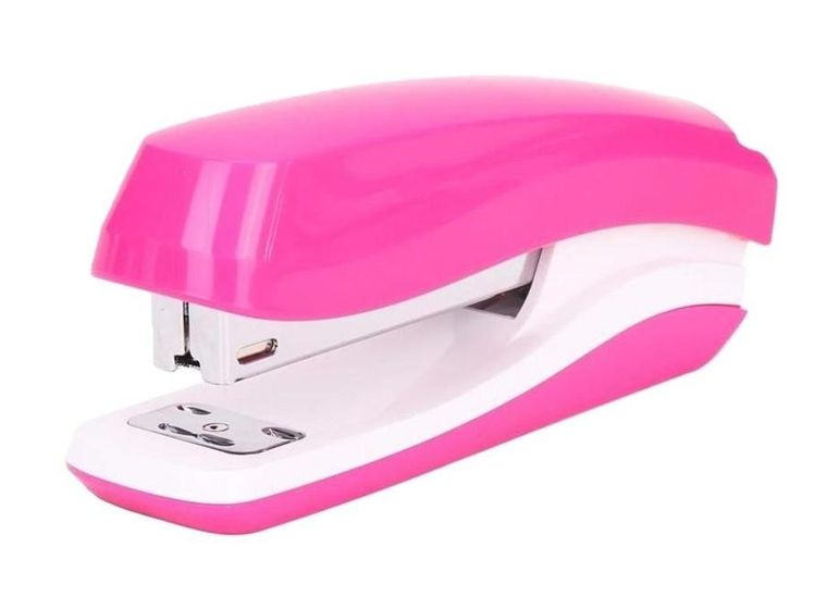 Deli, zszywacz, 24/6. 26/6, 25 kartek, różowy
