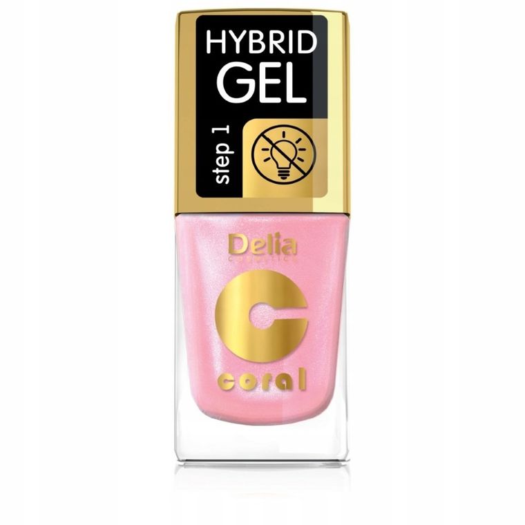 Delia, Coral Hybrid Gel, lakier hybrydowy do paznokci, 100 pink pudding, 11 ml