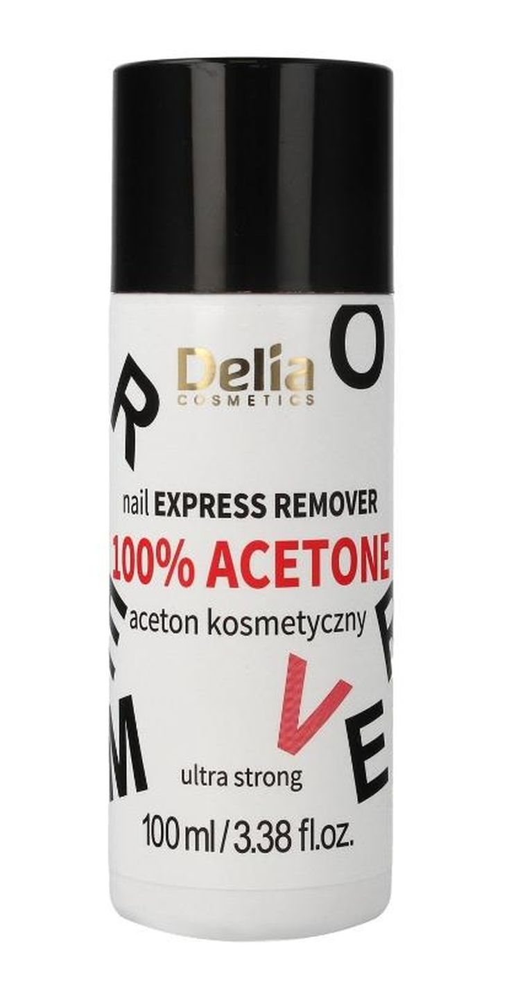 Delia Cosmetics, aceton kosmetyczny 100%, ultra strong, 100 ml