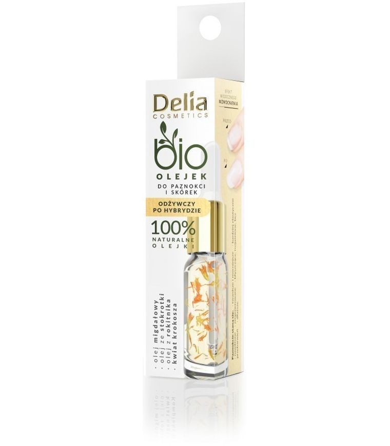 Delia Cosmetics, Bio olejek do paznokci i skórek, odżywczy po hybrydzie, 10 ml