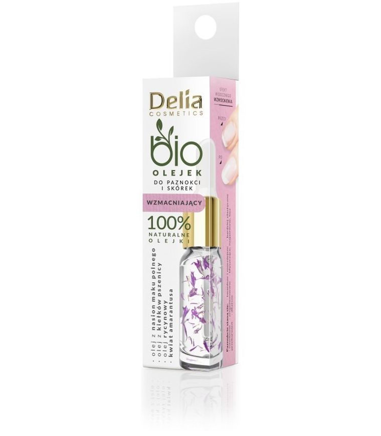Delia Cosmetics, Bio olejek do paznokci i skórek, wzmacniający, 10 ml