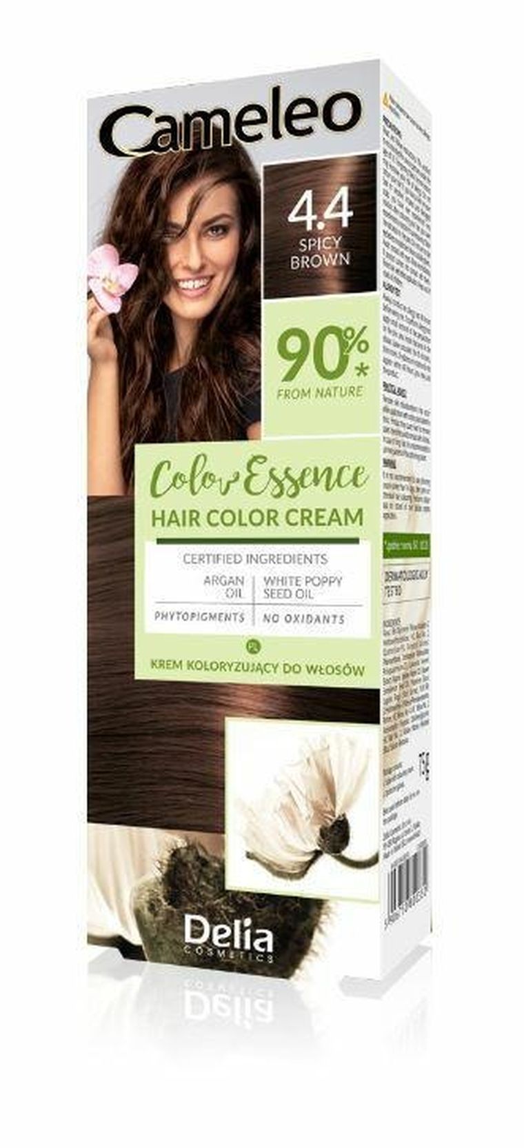 Delia Cosmetics, Cameleo, Color Essence, krem koloryzujący, nr 4.4 Spicy Brown