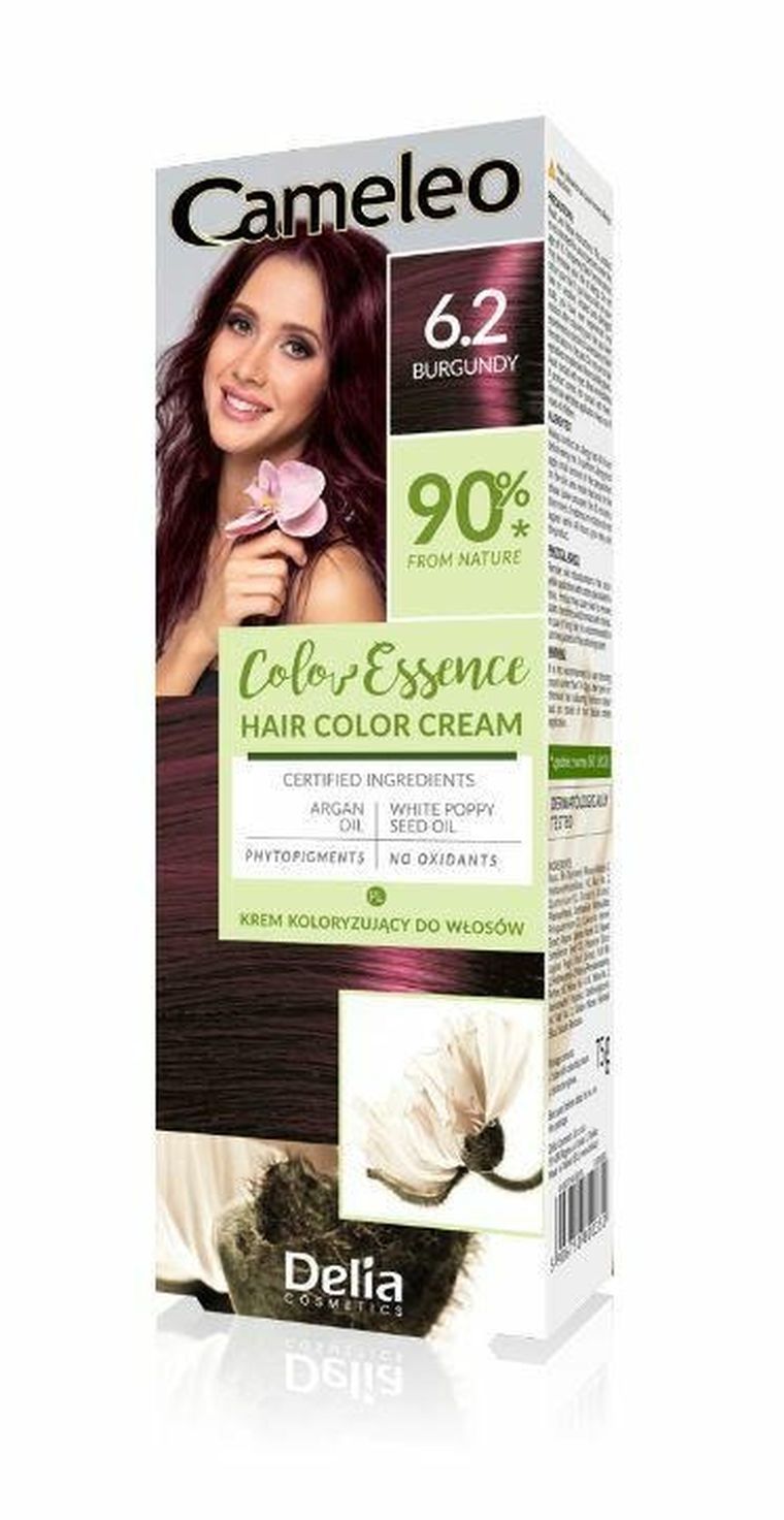 Delia Cosmetics, Cameleo, Color Essence, krem koloryzujący, nr 6.2 Burgundy