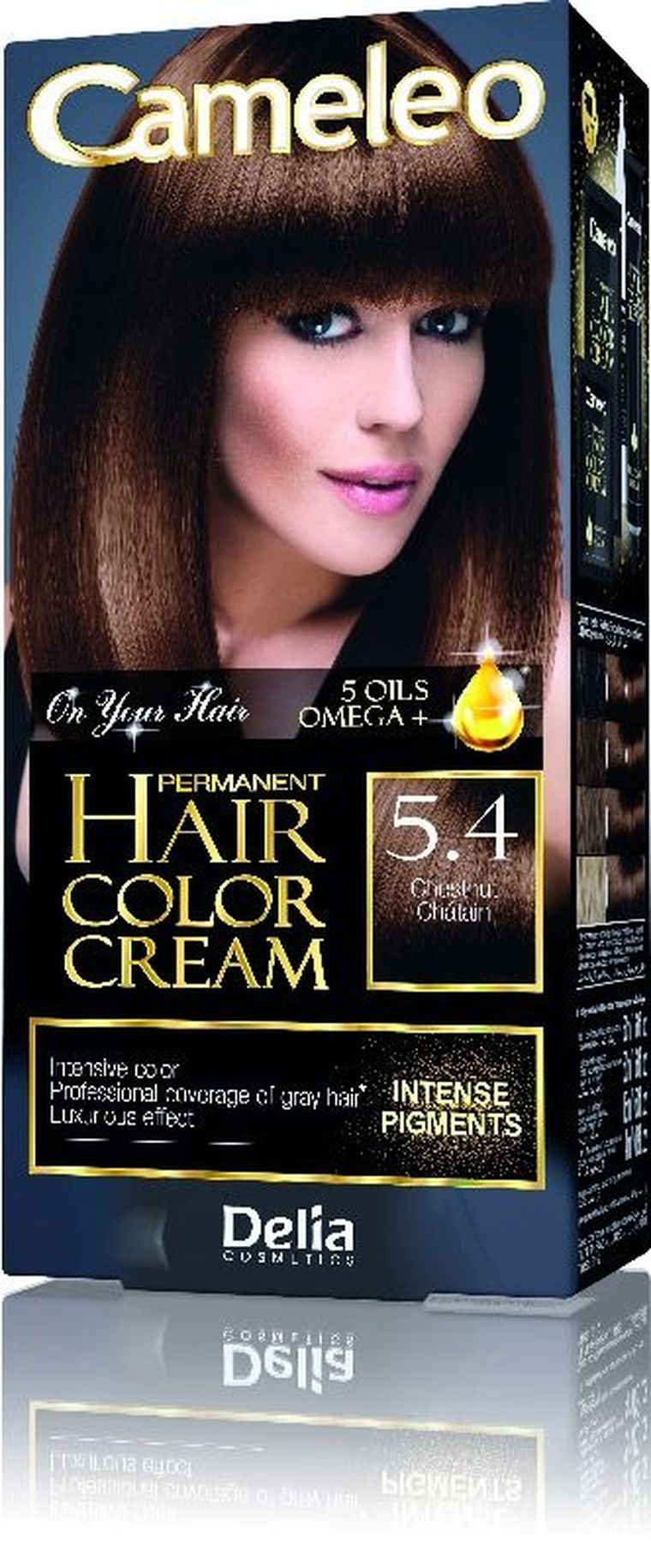 Delia Cosmetics, Cameleo, HCC, farba permanentna Omega+ nr 5.4 Chestnut, 1 op.