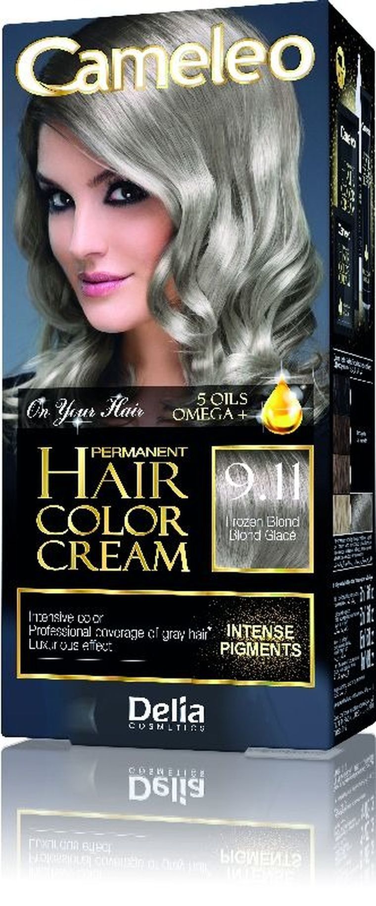 Delia Cosmetics, Cameleo, HCC, farba permanentna Omega+ nr 9.11 Frozen Blond, 1 op.