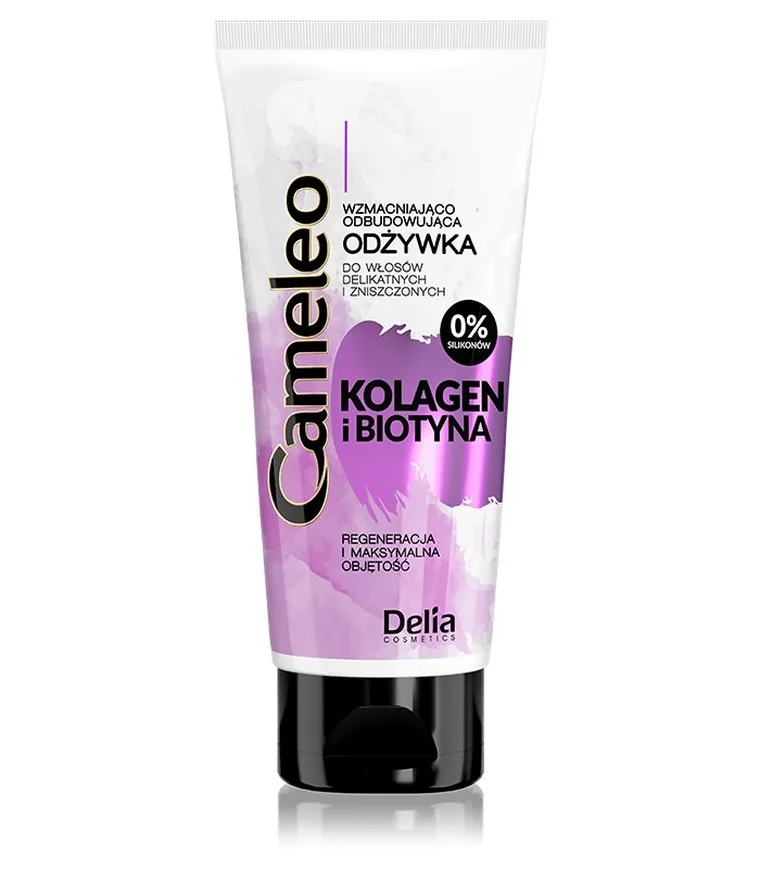 Delia Cosmetics, Cameleo Kolagen i Biotyna, odżywka wzmacniająco-odbudowująca, 200 ml