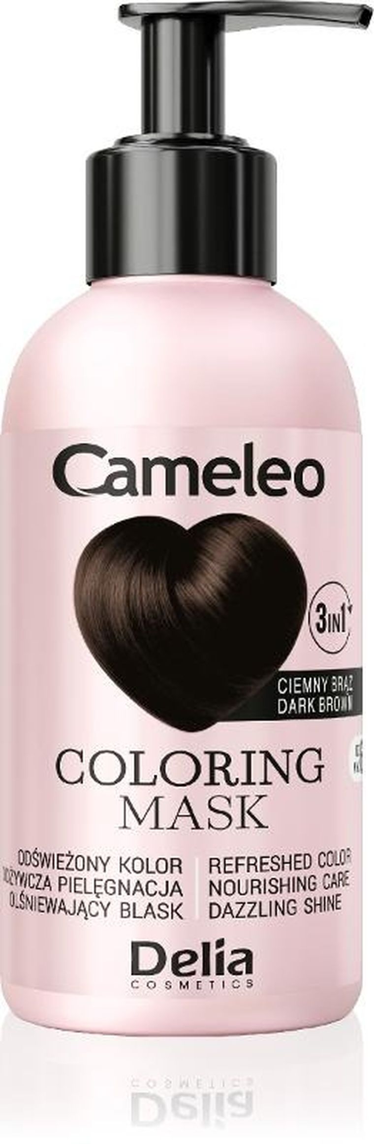 Delia Cosmetics, Cameleo, maska koloryzująca do włosów 3w1, ciemny brąz, 120 ml