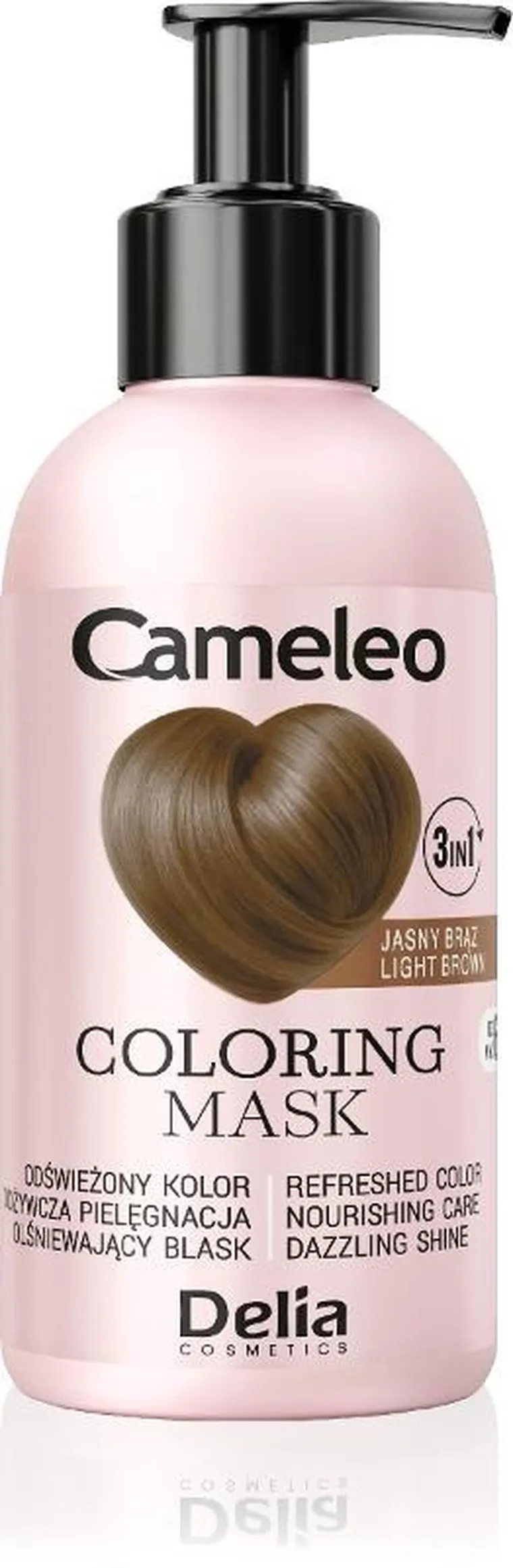 Delia Cosmetics, Cameleo, maska koloryzująca do włosów 3w1, jasny brąz, 120 ml