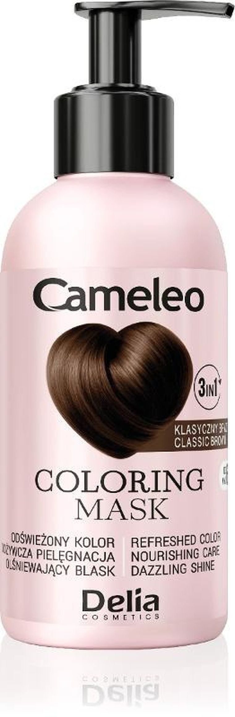 Delia Cosmetics, Cameleo, maska koloryzująca do włosów 3w1, klasyczny brąz, 120 ml
