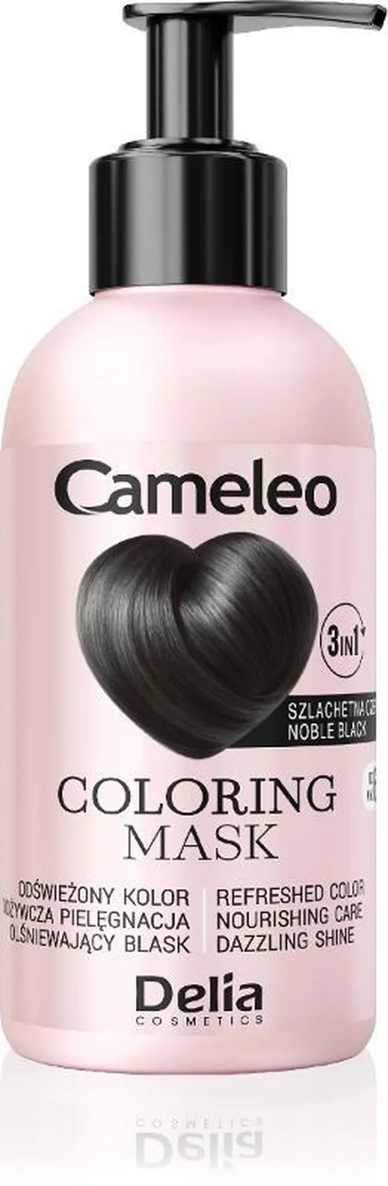 Delia Cosmetics, Cameleo, maska koloryzująca do włosów 3w1, szlachetna czerń, 120 ml