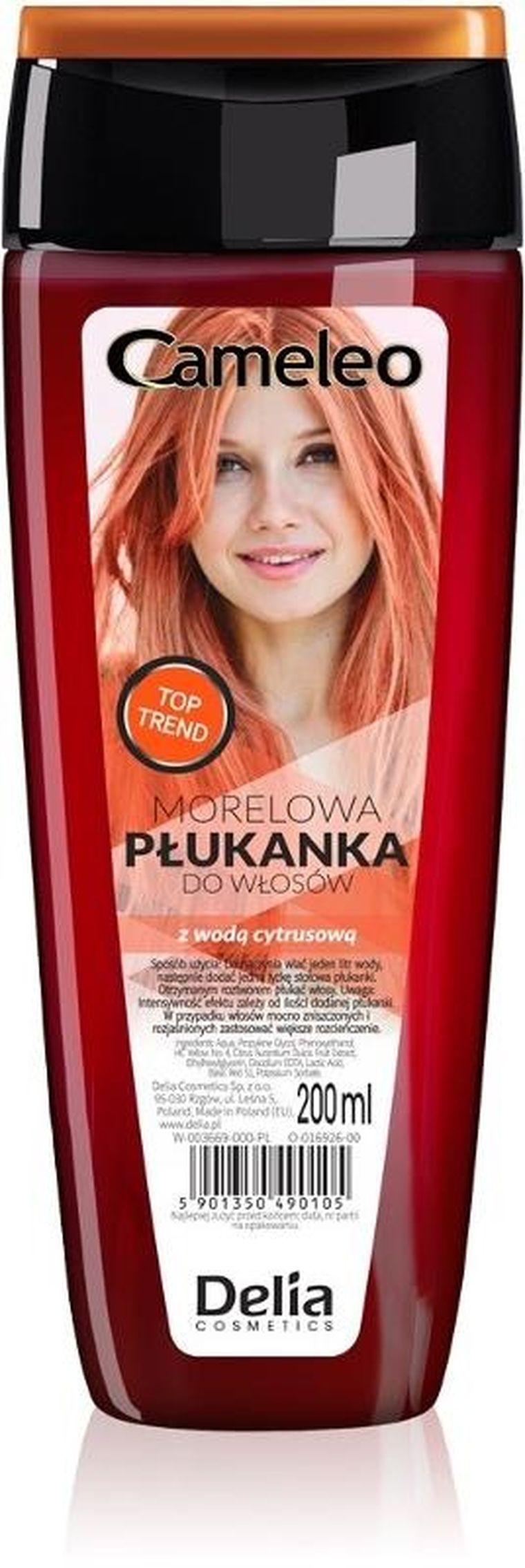 Delia Cosmetics, Cameleo, płukanka do włosów morelowa z wodą cytrusową, 200 ml