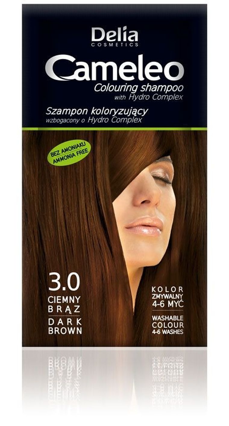 Delia Cosmetics, Cameleo, szampon koloryzujący 3.0 ciemny brąz