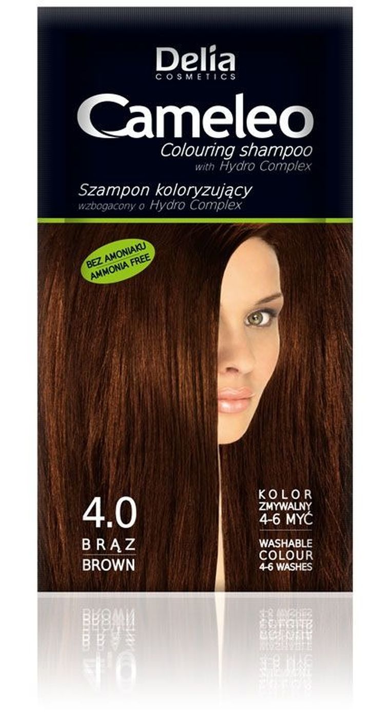 Delia Cosmetics, Cameleo, szampon koloryzujący 4.0 brąz
