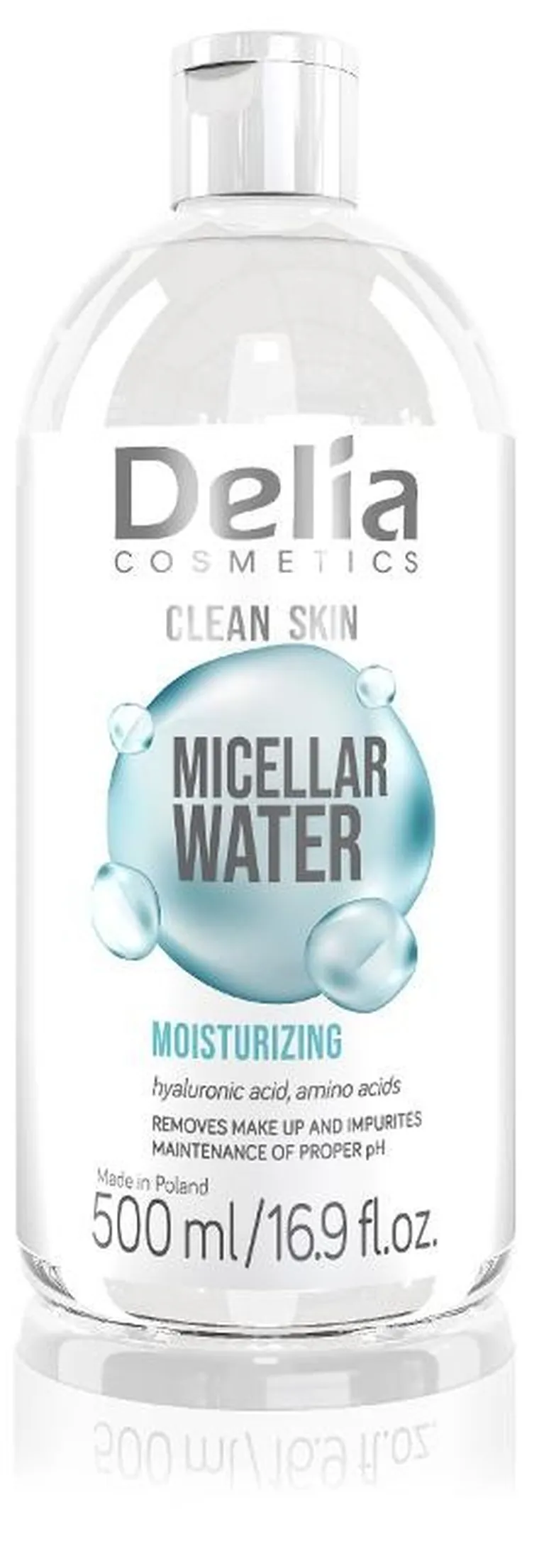 Delia Cosmetics, Clean Skin, płyn micelarny, 500 ml