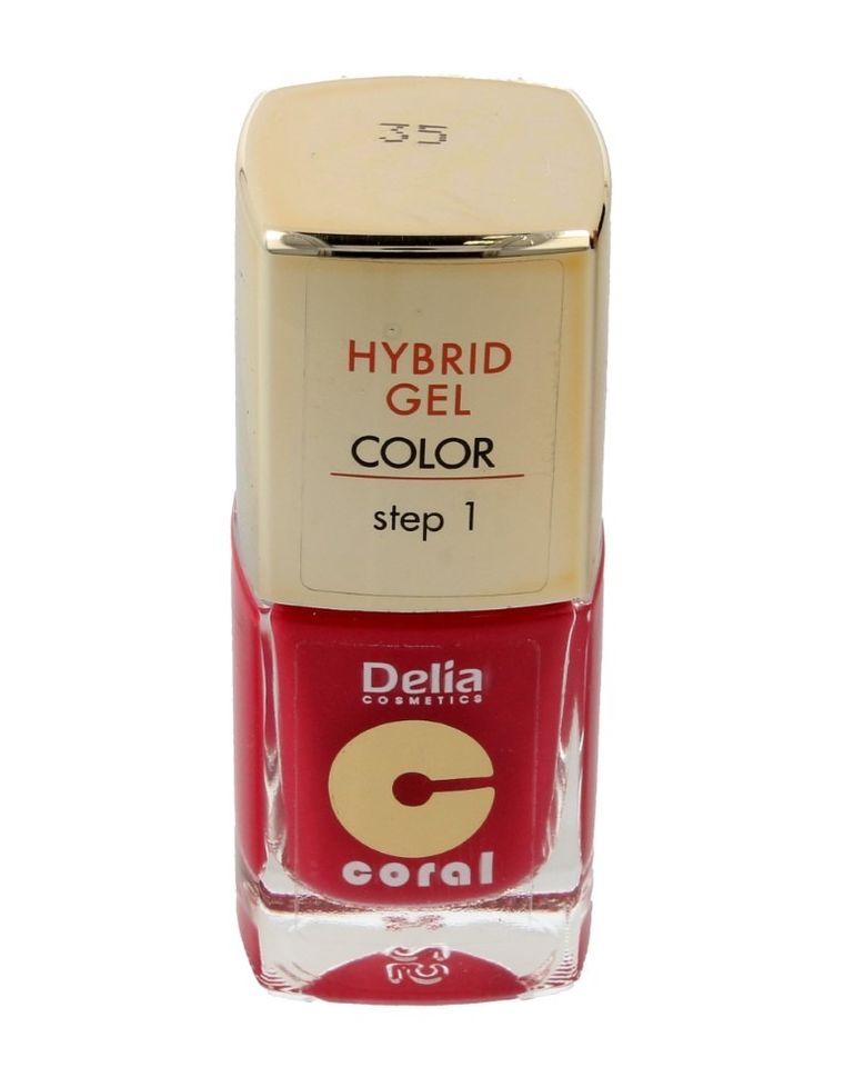 Delia Cosmetics, Coral, Hybrid Gel, emalia do paznokci, krok 1, nr 35, 11 ml