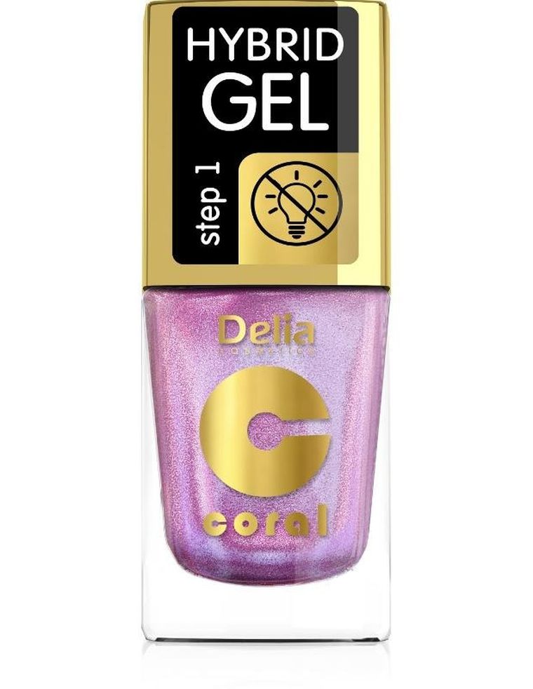 Delia Cosmetics, Coral Hybrid Gel, emalia do paznokci, nr 105, 11 ml
