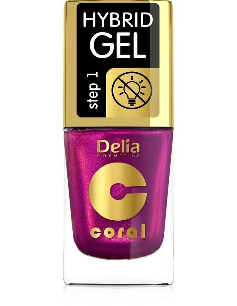 Delia Cosmetics, Coral Hybrid Gel, emalia do paznokci, nr 108, 11 ml