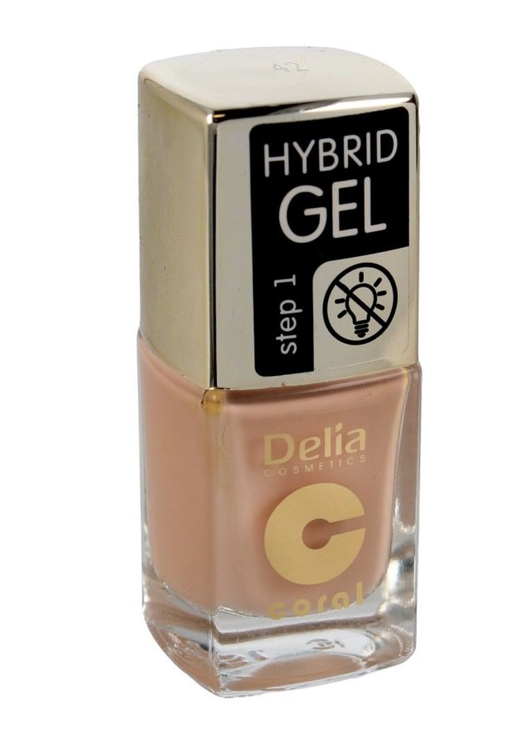 Delia Cosmetics, Coral Hybrid Gel, emalia do paznokci nr 42, 11 ml
