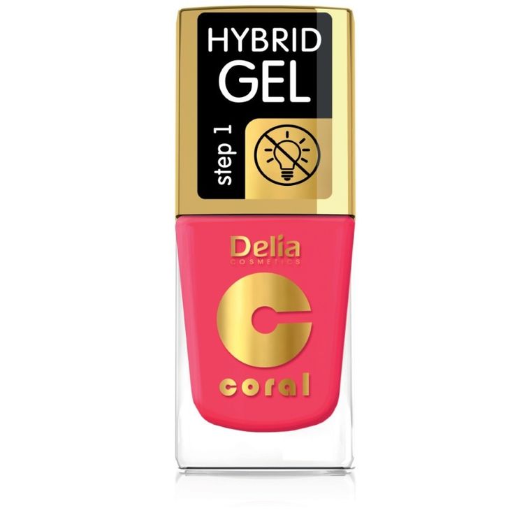 Delia Cosmetics, Coral Hybrid Gel, lakier hybrydowy do paznokci, 102 romantic rose, 11 ml