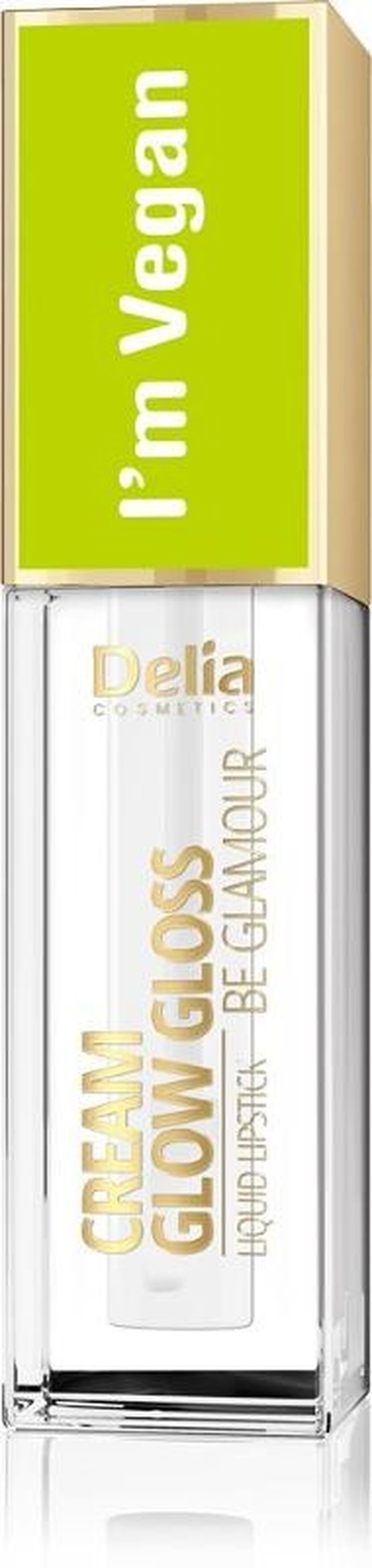 Delia Cosmetics, Cream Glow Gloss, wegański błyszczyk do ust, nr 100 totally crystal, 5 ml