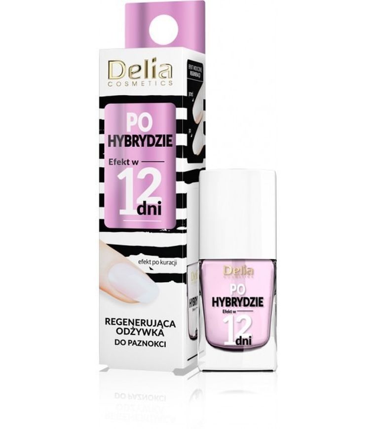 Delia Cosmetics, Efekt w 12 dni, odżywka do paznokci po hybrydzie, regenerująca, 11 ml