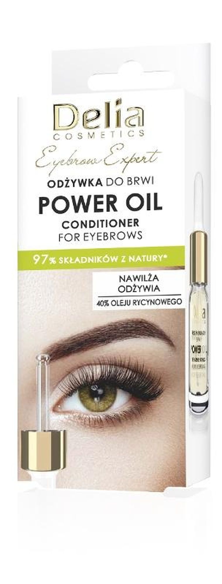 Delia Cosmetics, Eyebrow Expert, odżywka do brwi, power oil, 10 ml