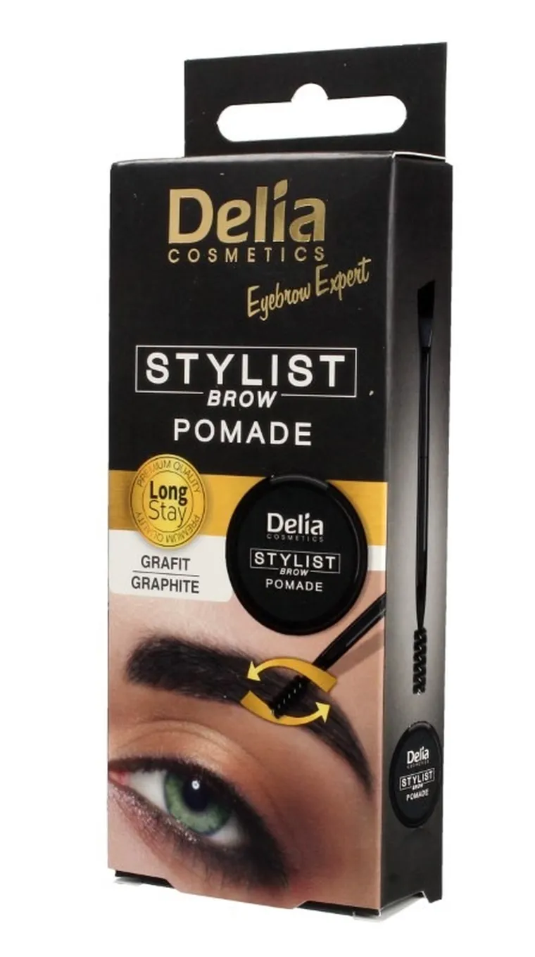 Delia Cosmetics, Eyebrow Expert, pomada do brwi, grafit