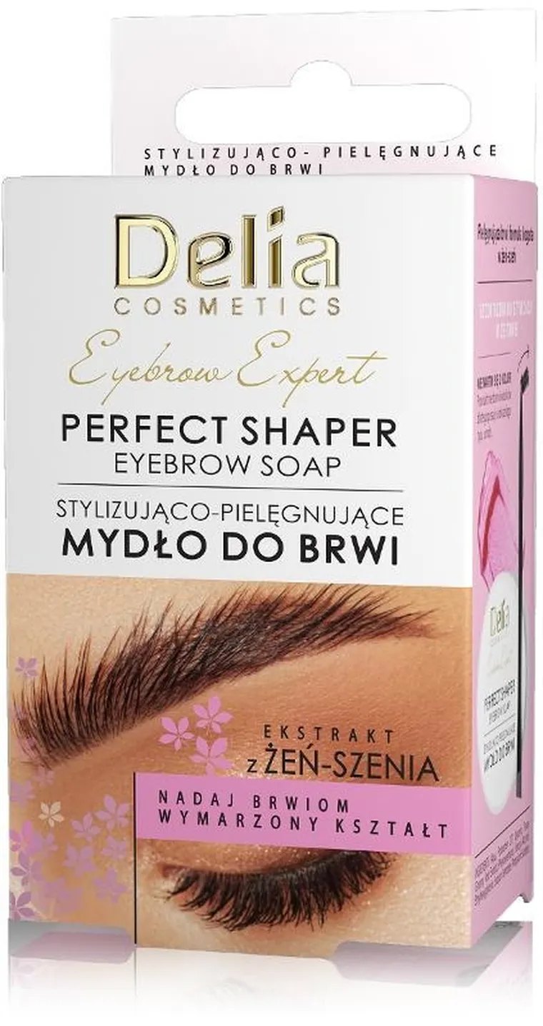 Delia Cosmetics, Eyebrow Expert, stylizująco-pielęgnujące mydło do brwi, brązowe, 10 ml