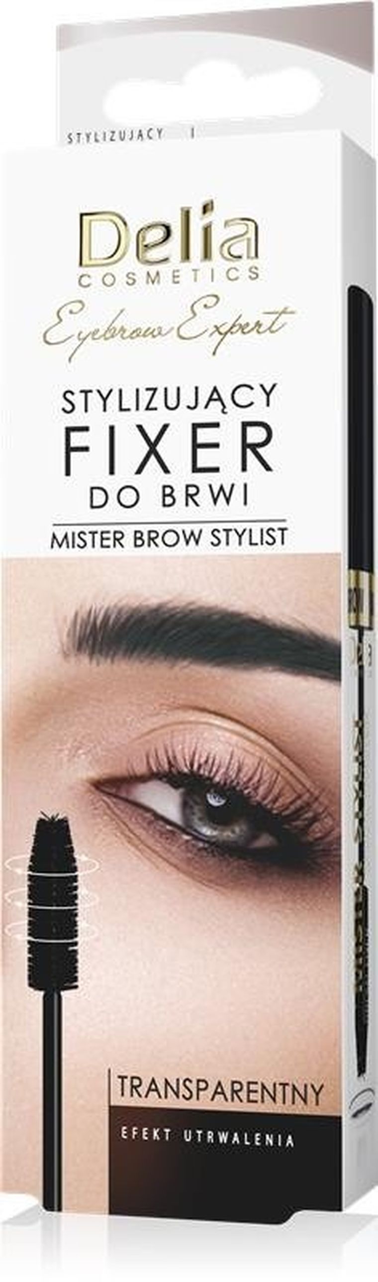 Delia Cosmetics, Eyebrow Expert, stylizujący fixer do brwi, transparentny, 11 ml