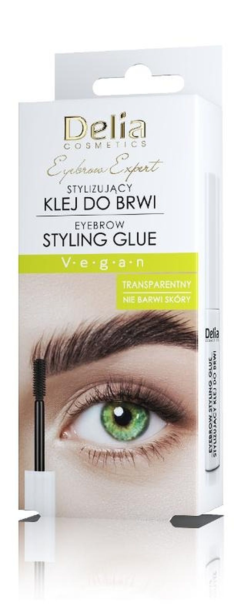 Delia Cosmetics, Eyebrow Expert, stylizujący, transparentny klej do brwi, 5g