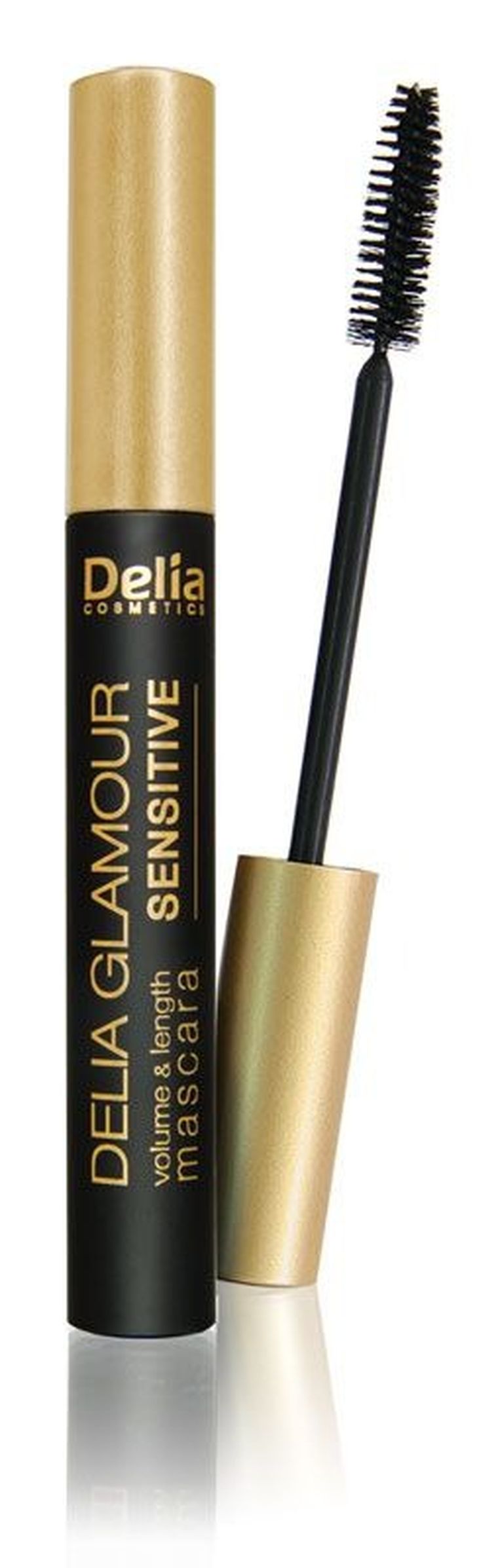 Delia Cosmetics, Glamour, tusz do rzęs 3w1 pogrubiająco-wydłużająco-wrażliwa